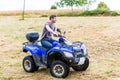 Man driving off-road with quad bike Royalty Free Stock Photo