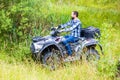 Man driving off-road with quad bike Royalty Free Stock Photo