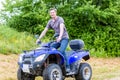 Man driving off-road with quad bike Royalty Free Stock Photo