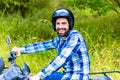 Man driving off-road with quad bike Royalty Free Stock Photo