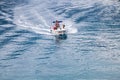 Man driving a speed motor boat Royalty Free Stock Photo