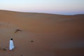 Man at dusk in the desert