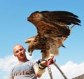 Man with eagle