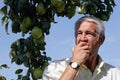 Man eating pear Royalty Free Stock Photo