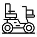 Man electric wheelchair icon outline vector. Power mobility