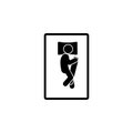 man in an embrace with a pillow icon. Element of sleeping position illustration. Premium quality graphic design icon. Signs and sy
