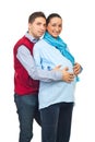 Man embracing his pregnant wife Royalty Free Stock Photo