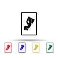 man embryo posture multi color icon. Simple glyph, flat vector of sleeping position icons for ui and ux, website or mobile