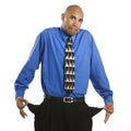 Man with empty pockets. Royalty Free Stock Photo