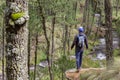 A man enjoying the beauty waterfall in the zta-Popo Zoquiapan National Park