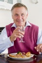 Man Enjoying Healthy meal Royalty Free Stock Photo