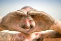 Man enjoying mud from Dead Sea, Israel Royalty Free Stock Photo