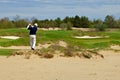 A man enjoying playing golf