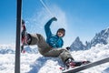 Man enjoying snow ski Royalty Free Stock Photo