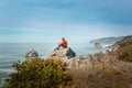 Man enjoying the view over the Californian coast