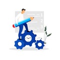 Entrepreneur flat vector illustration