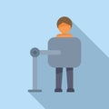 Man examination person icon flat vector. Operating client Royalty Free Stock Photo
