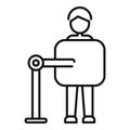 Man examination person icon outline vector. Operating client Royalty Free Stock Photo