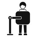 Man examination person icon simple vector. Operating client Royalty Free Stock Photo
