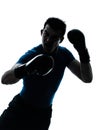 Man exercising boxing boxer posture