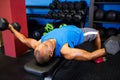 Man exercising with dumbbells Royalty Free Stock Photo