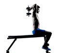 Man exercising fitness weights Bench exercises Royalty Free Stock Photo