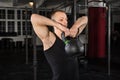Man Exercising With Kettle Bell Royalty Free Stock Photo