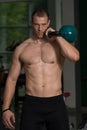 Man Exercising With Kettle Bell Royalty Free Stock Photo