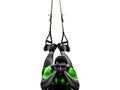 Man exercising suspension training trx tired pouting silhouette