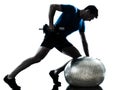 Man exercising training workout fitness posture Royalty Free Stock Photo