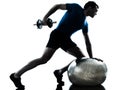 Man exercising weight training workout fitness Royalty Free Stock Photo