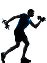 Man exercising weight training workout fitness Royalty Free Stock Photo