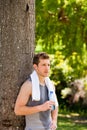 Man exhausted after the gym Royalty Free Stock Photo