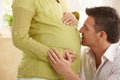 Man with expecting wife Royalty Free Stock Photo
