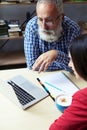 Man explaining something to woman and pointing Royalty Free Stock Photo