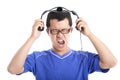Man expressing loud sound Royalty Free Stock Photo