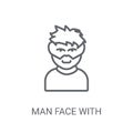 Man face with beard icon. Trendy Man face with beard logo concep