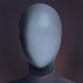 Man without a face, an impersonal man, mannequin. Anonymous portrait of a man, abstract identity. Illustration Royalty Free Stock Photo