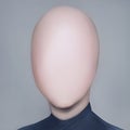 Man without a face, an impersonal man, mannequin. Anonymous portrait of a man, abstract identity. Illustration Royalty Free Stock Photo