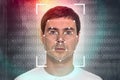 Man face recognition - biometric verification Royalty Free Stock Photo