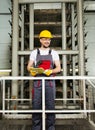 Man on a factory Royalty Free Stock Photo