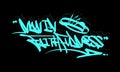 MAN IN FAITHFULNESS graffiti tag style design Royalty Free Stock Photo