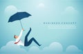 Man falling down from the sky. business concept vector illustration Royalty Free Stock Photo