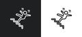 man falling outline icon in white and black colors. man falling flat vector icon from behavior collection for web, mobile apps and