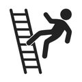 Man falling from the stairs, accident and failure Royalty Free Stock Photo