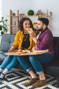 Man feeding his girlfriend Royalty Free Stock Photo