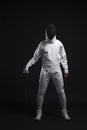 Man with fencing foil