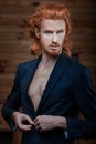 Man with the fiery hair. Royalty Free Stock Photo