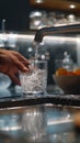 Man Filling Glass With Water Royalty Free Stock Photo