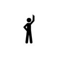 man finger, person, up icon. Element of man pointing icon for mobile concept and web apps. Detailed man finger, person, up icon ca Royalty Free Stock Photo